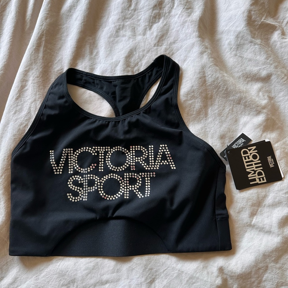 Victoria's Secret Black Sparkle Sports Bra
